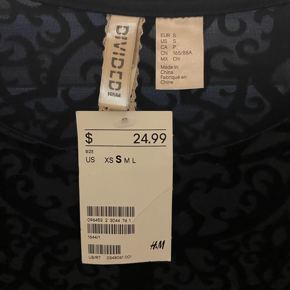 H&M Blue Velvet Top - Picture 3 of 3